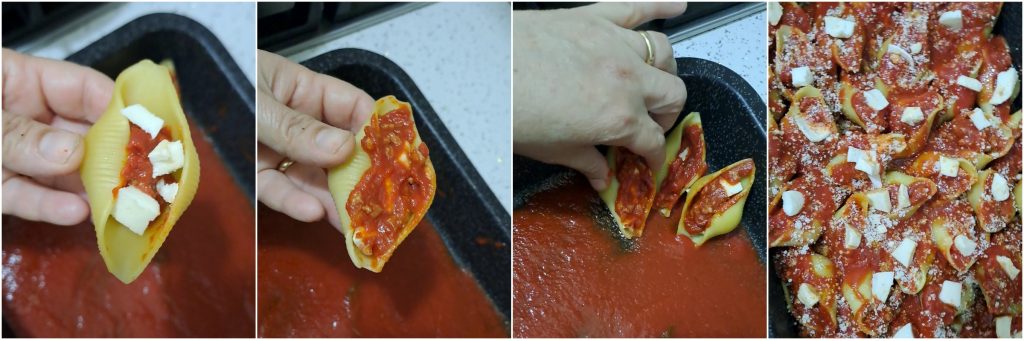 conchiglioni al horno