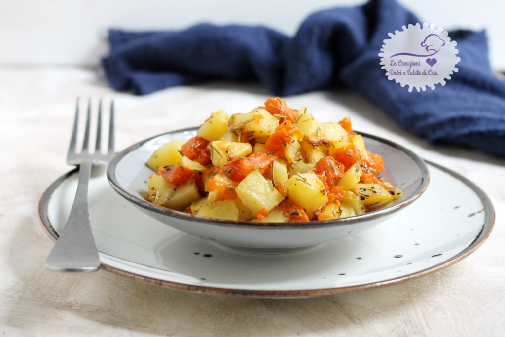 calabaza y patatas al horno