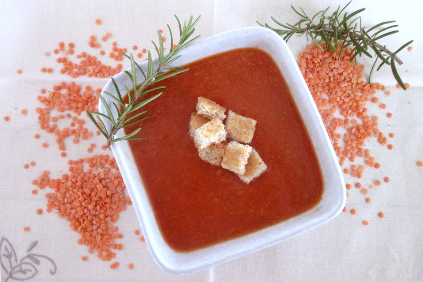 Puré de lentejas rojas