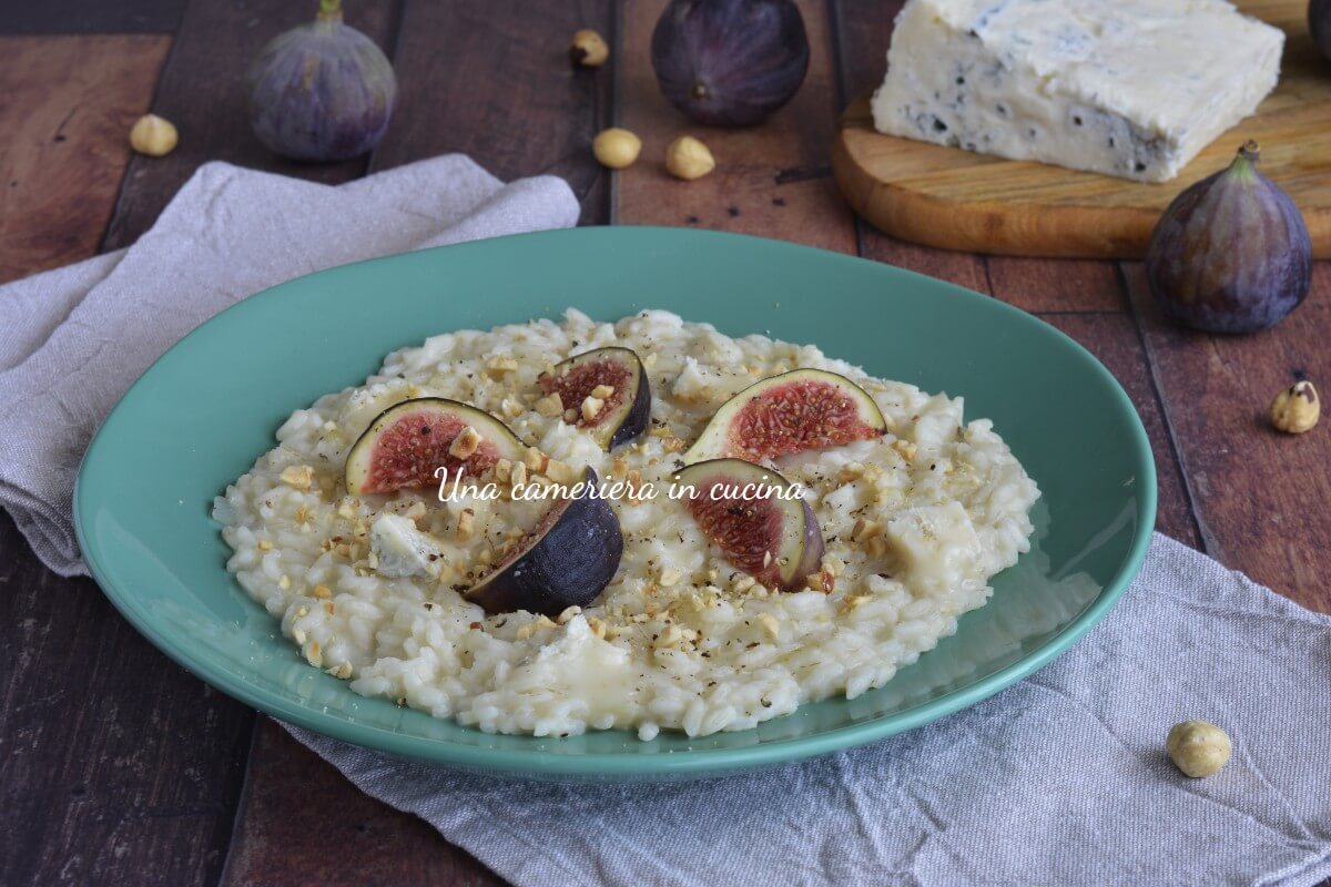 Risotto con gorgonzola y higos