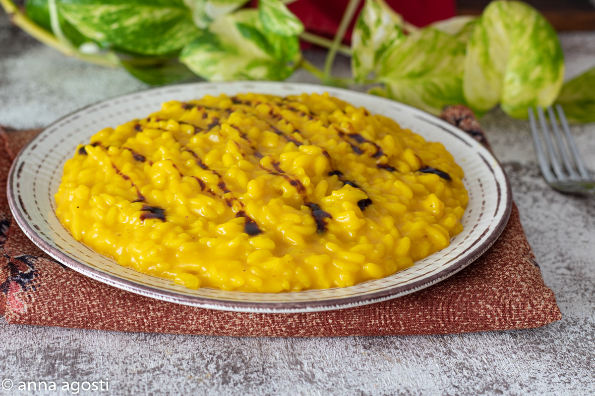 Risotto de calabaza y aceto balsámico