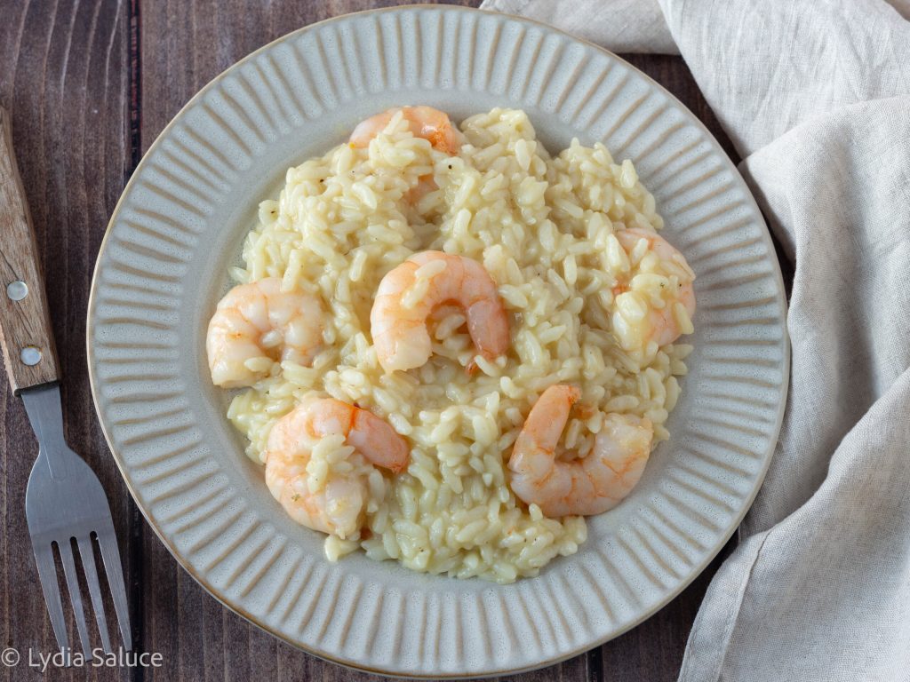 Risotto de gambas en Instant Pot
