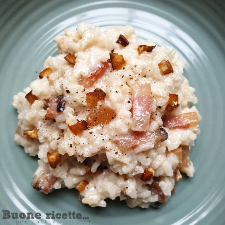 Risotto porcini y panceta