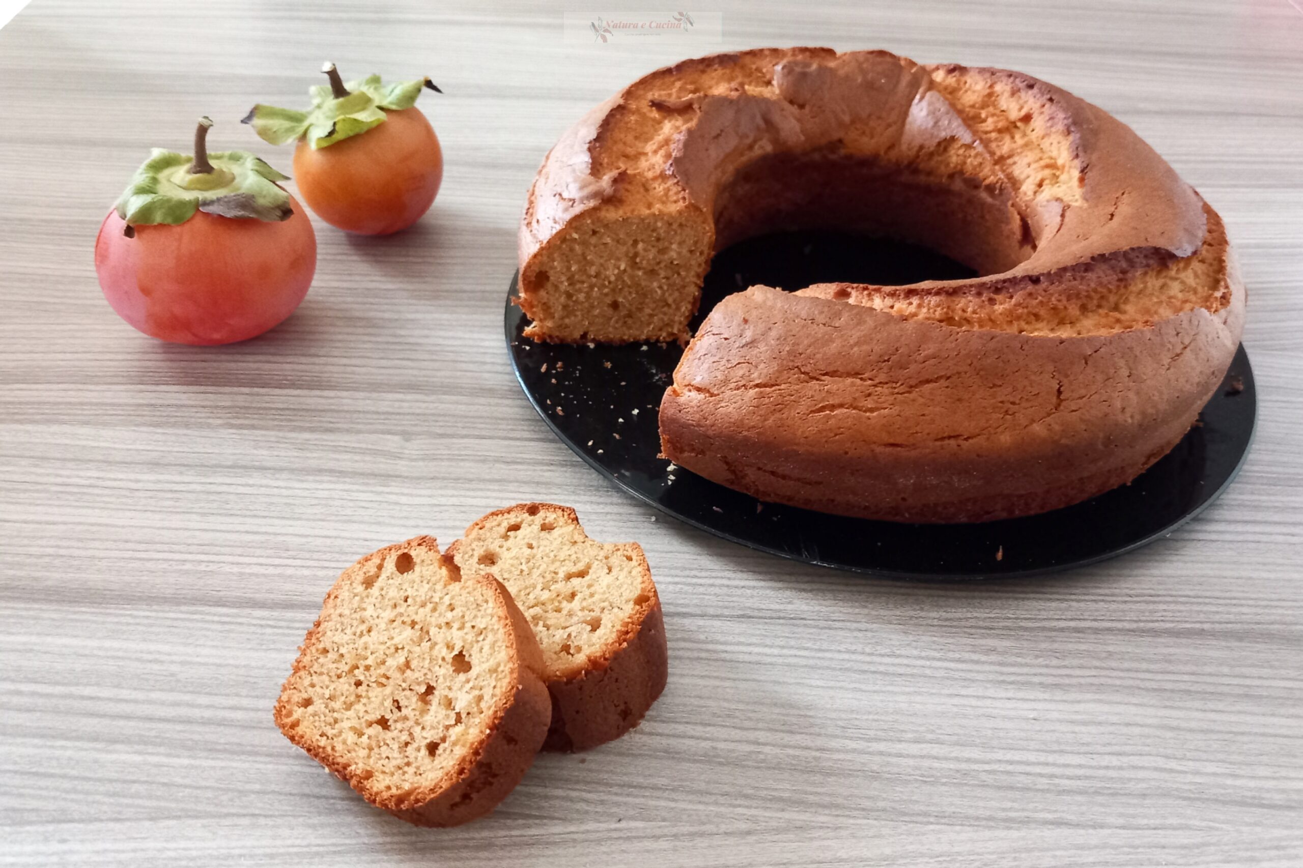 Rosquilla de caquis y naranja