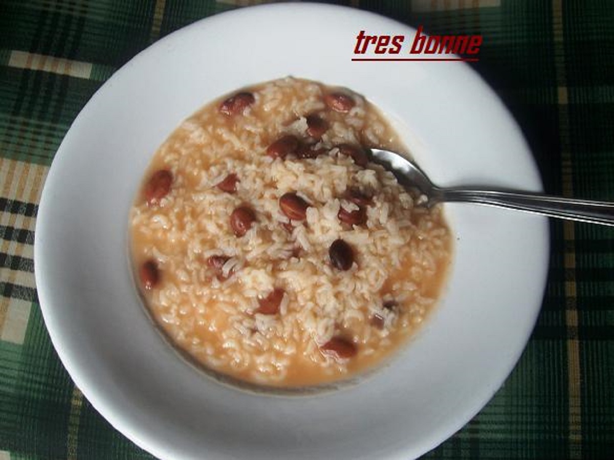 Arroz con judías y cebolla