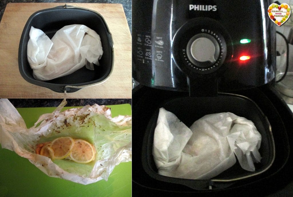 Salmón en papillote freidora de aire, Come sin Barriga