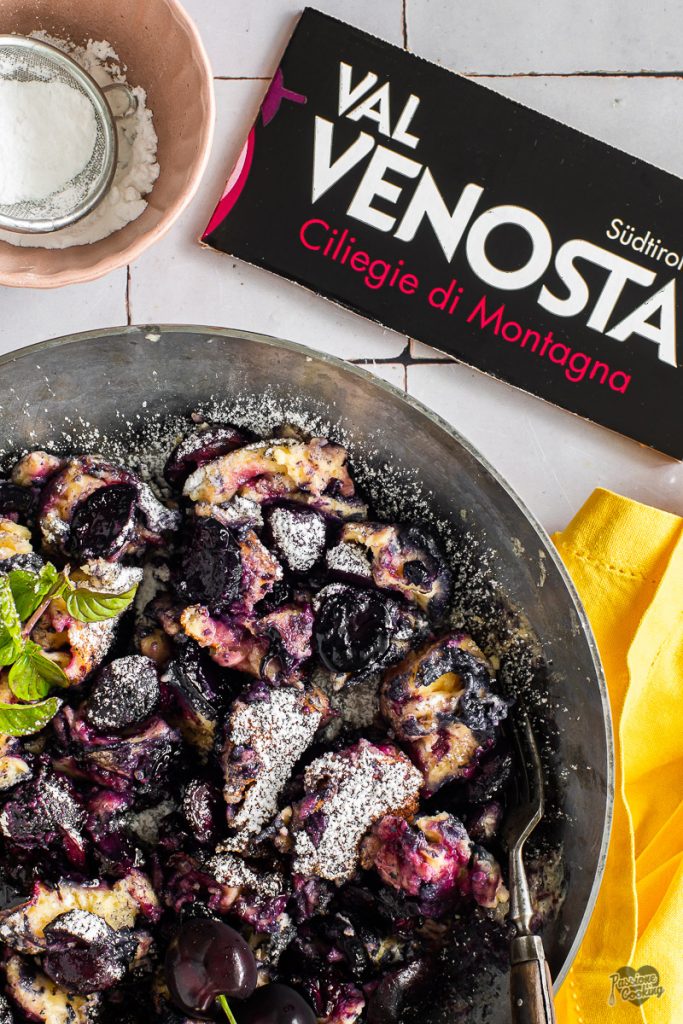 Schmarrn de ricotta con cerezas