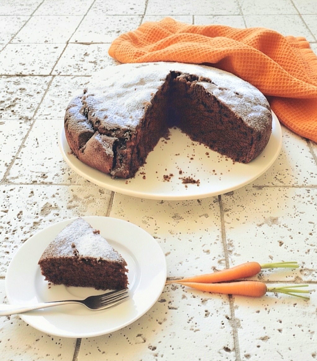 Tarta de zanahorias y cacao