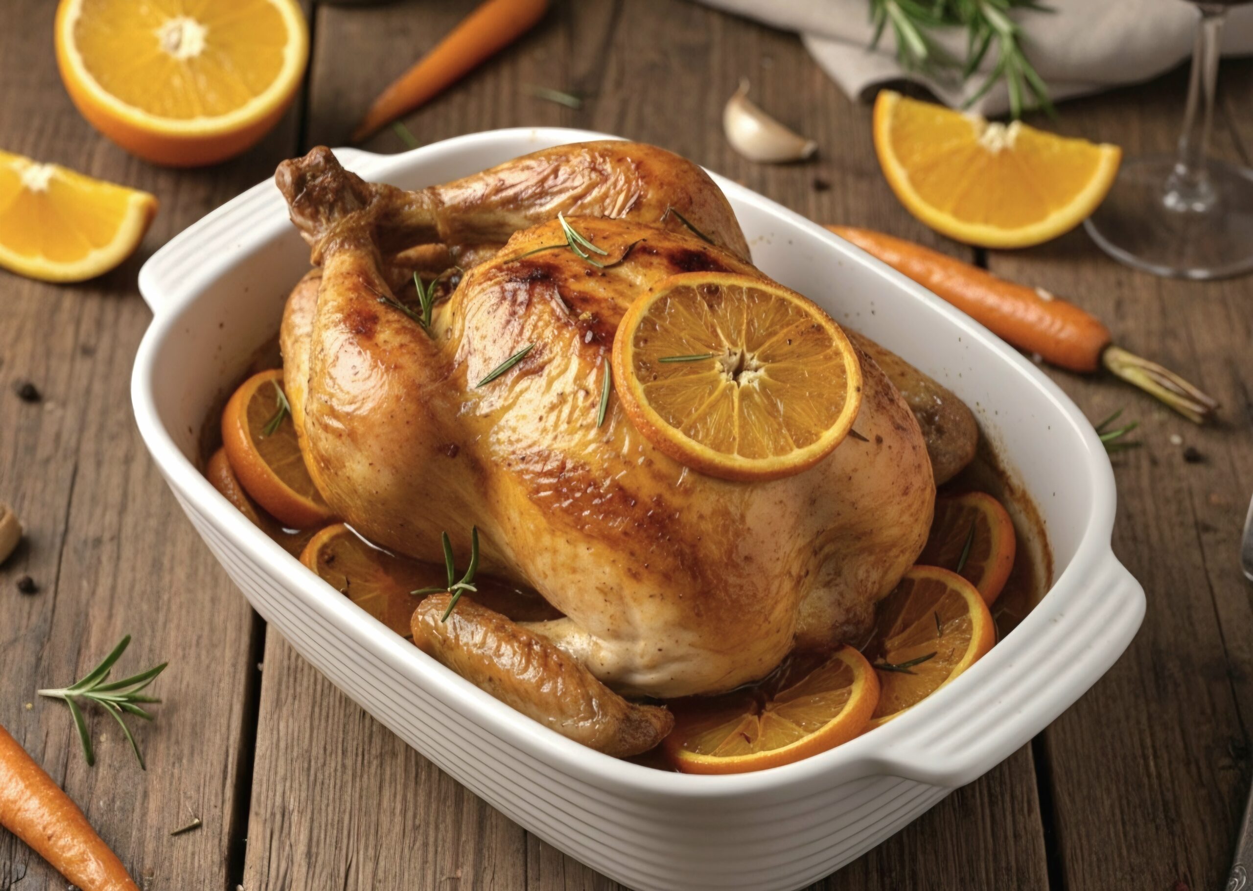 Cómo cocinar un pollo o un capón entero al horno