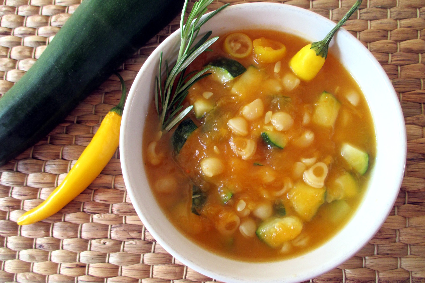 Sopa de calabaza y calabacín
