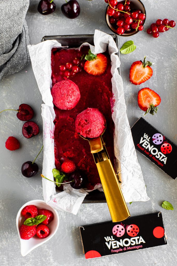 Sorbete frutos rojos