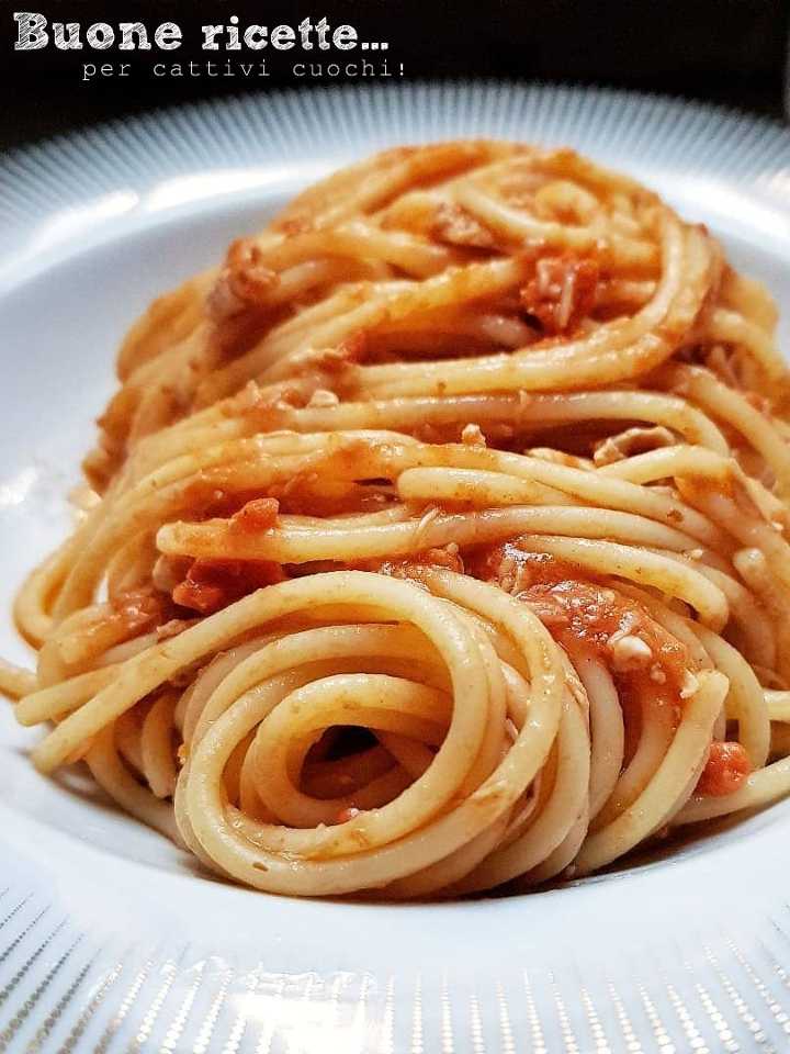 Pasta con carne de cangrejo