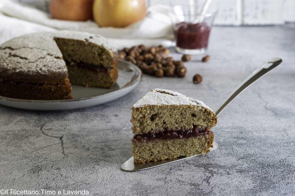 TARTA DE TRIGO SARRACENO CON MERMELADA