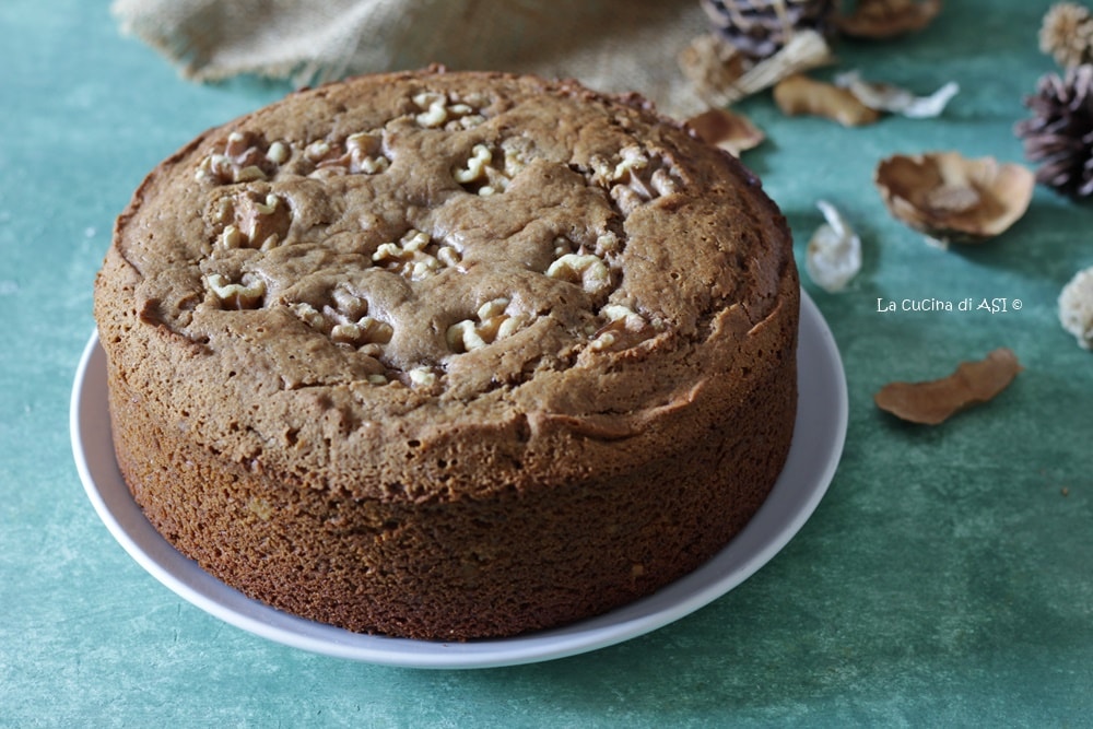 Tarta con harina de castañas y nueces