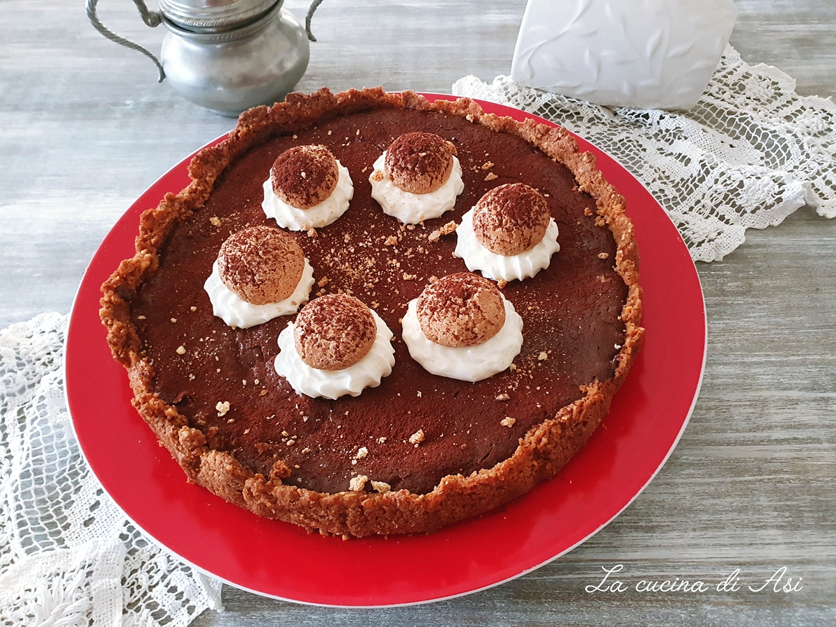 Tarta de amaretti con chocolate