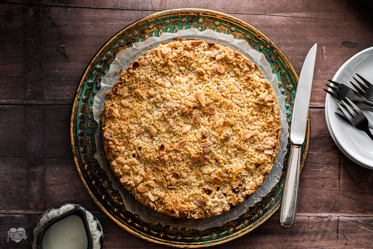 Tarta de manzana crujiente