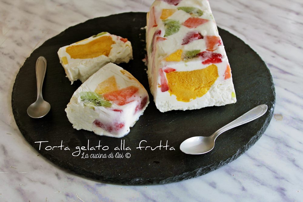 Tarta helada de frutas