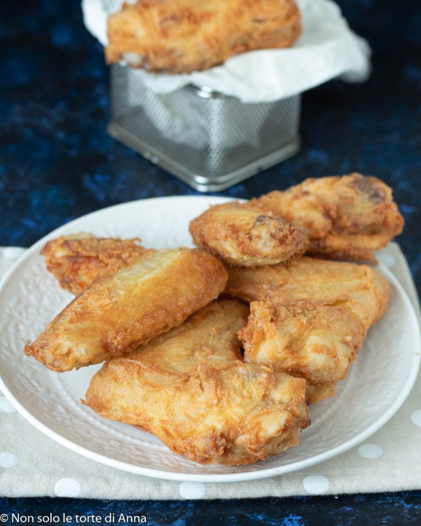 alitas de pollo fritas con suero de leche