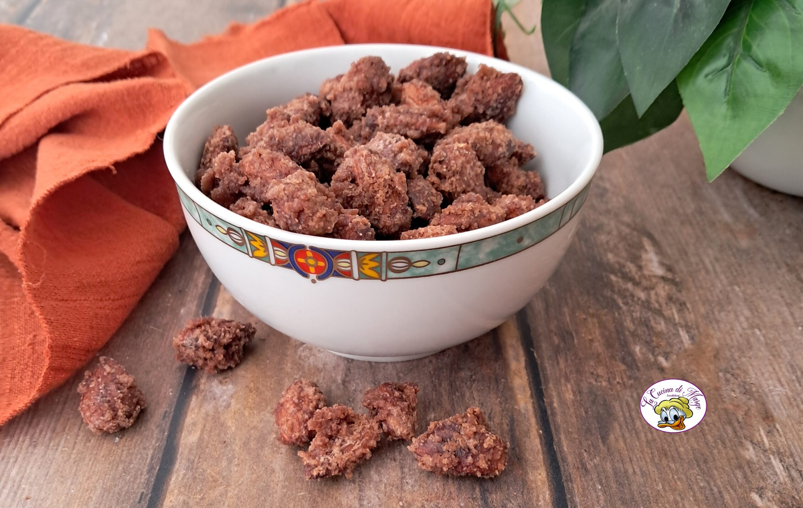 Almendras garrapiñadas con cacao