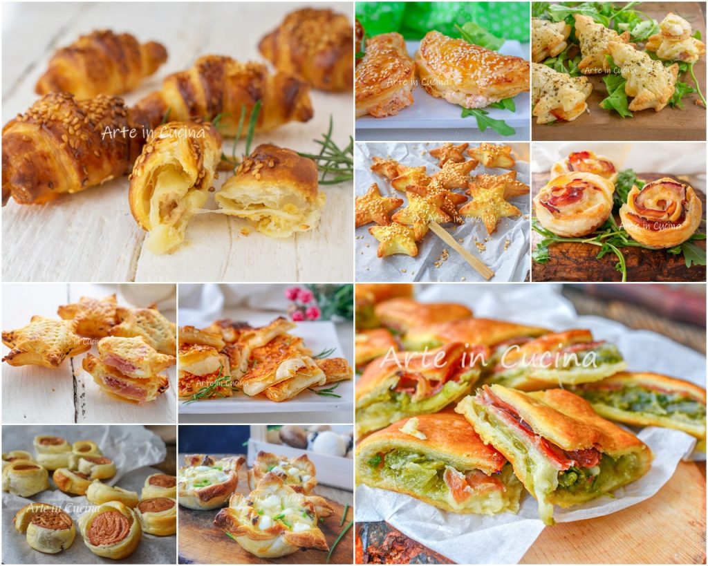 Aperitivos para Nochevieja con masa de hojaldre