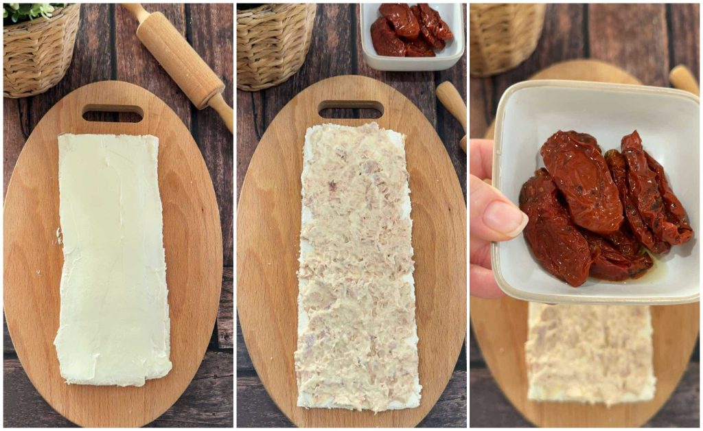 árbol centro de mesa con sándwiches