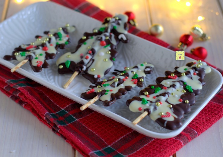 Árboles de chocolate en palito