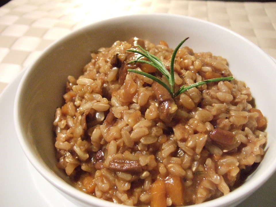 Risotto con toma de Martiniana y setas