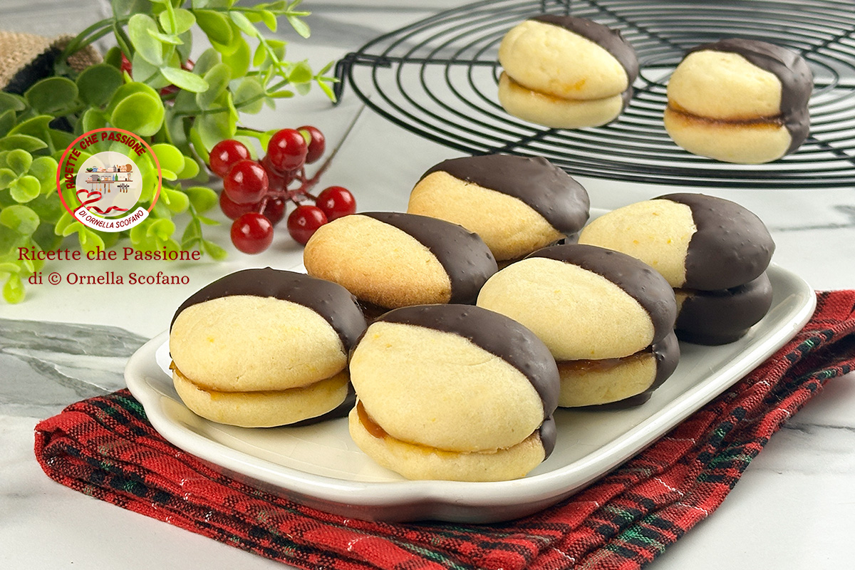 Galletas baci di dama calabresas para Navidad