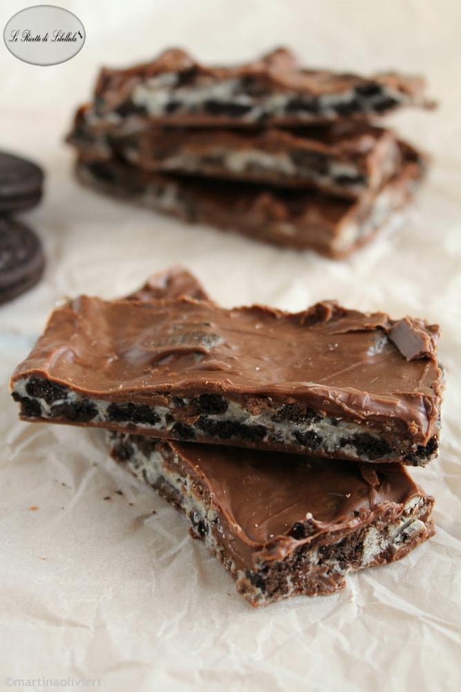 Barritas de chocolate y Oreo