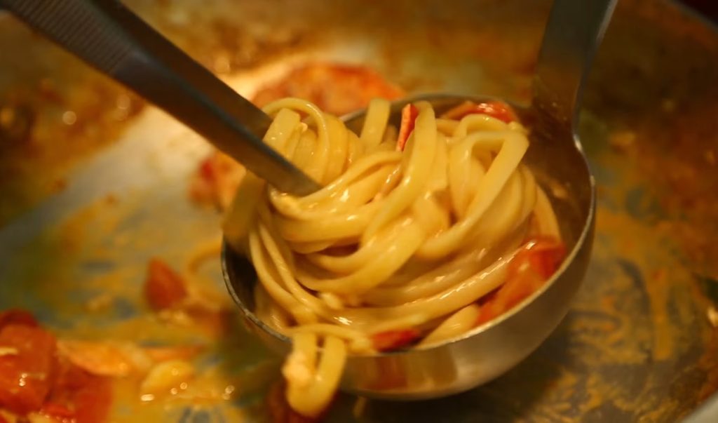 Linguine con bogavante