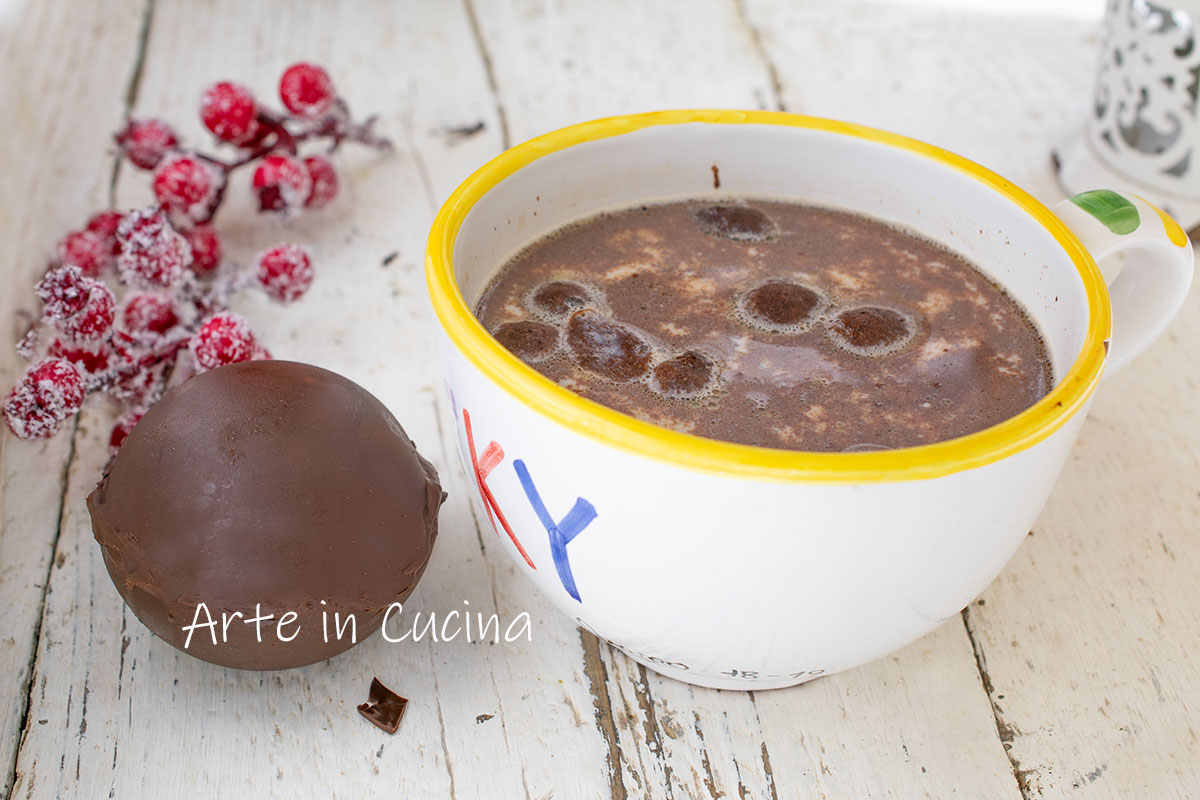Bombas de chocolate para derretir en la leche