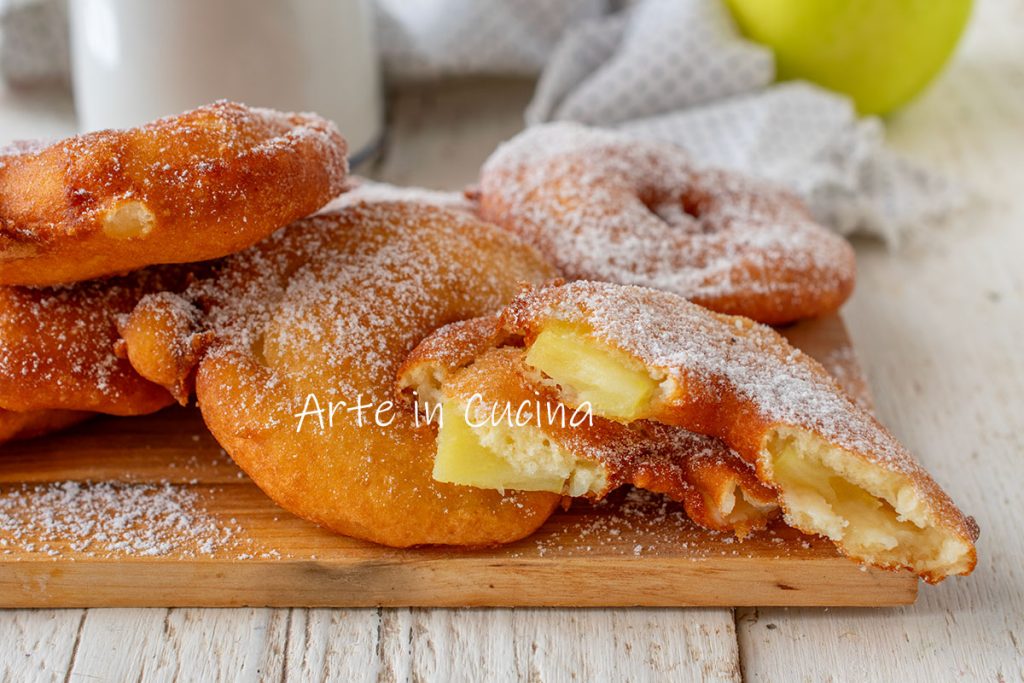 Receta buñuelos de manzana a la canela en sartén