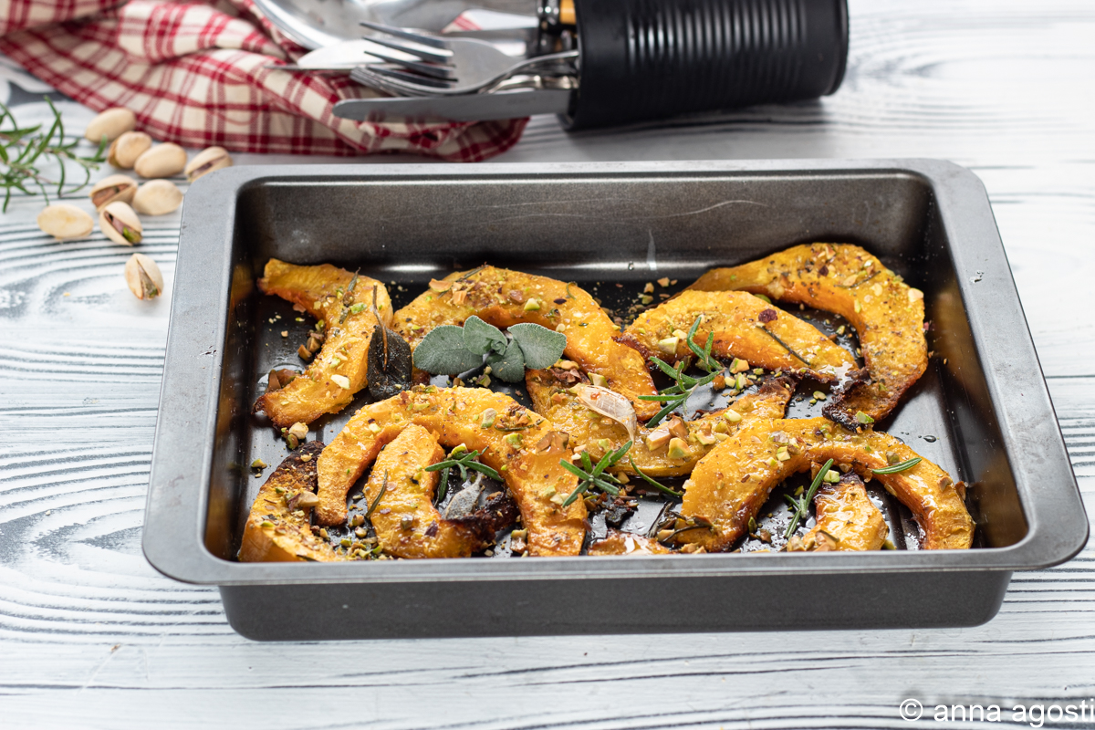 CALABAZA AL HORNO CON PISTACHOS