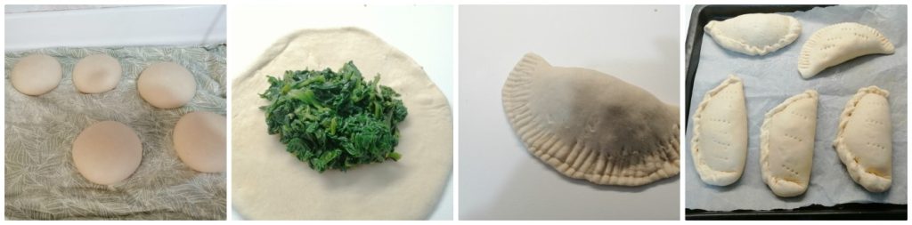 calzones con acelgas