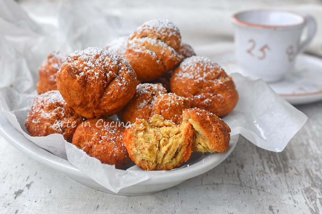 Castagnole al café dulces rápidas