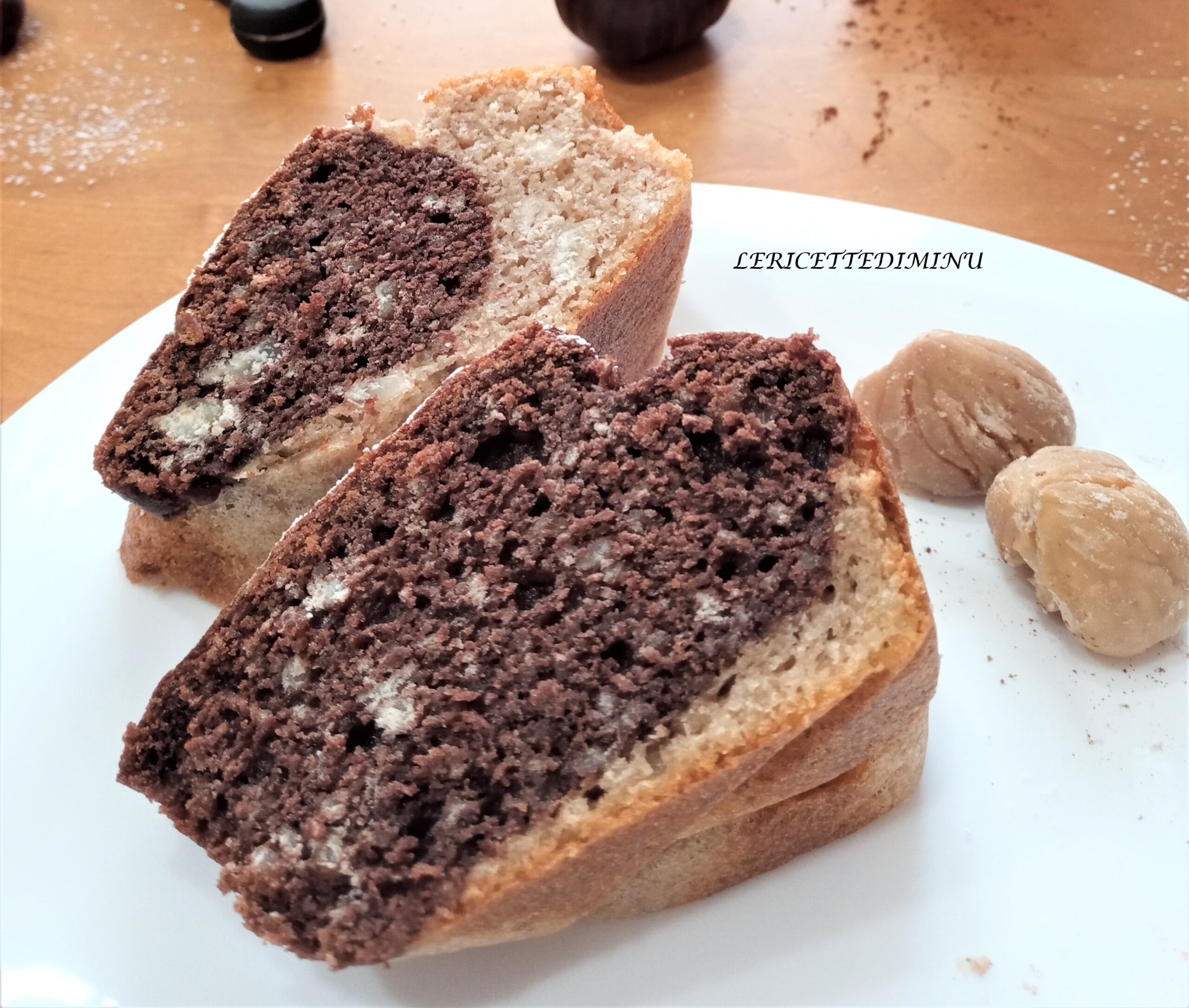 Rosca de castañas y chocolate