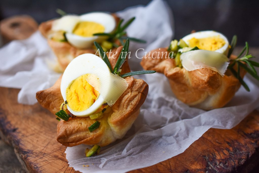 Cestitos hojaldrados con huevos duros rápidos vickyart arte en cocina