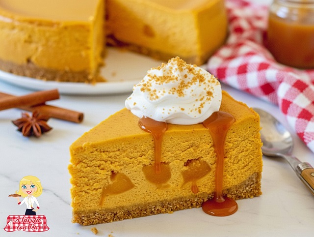 CHEESECAKE DE CALABAZA CON CARAMELO SALADO