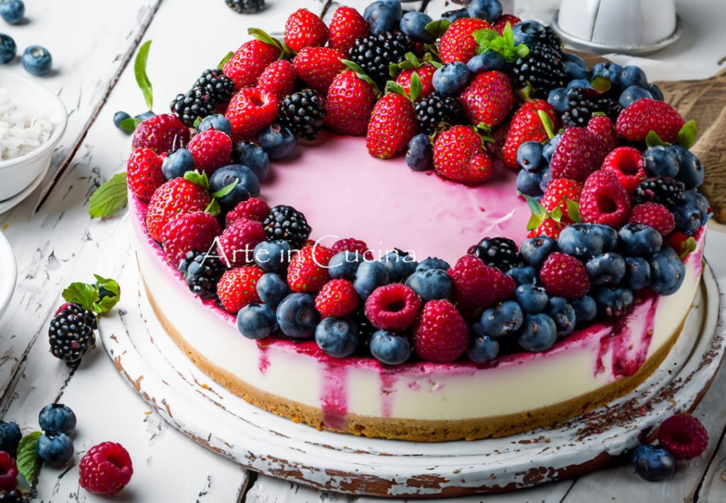Cheesecake con frutos del bosque