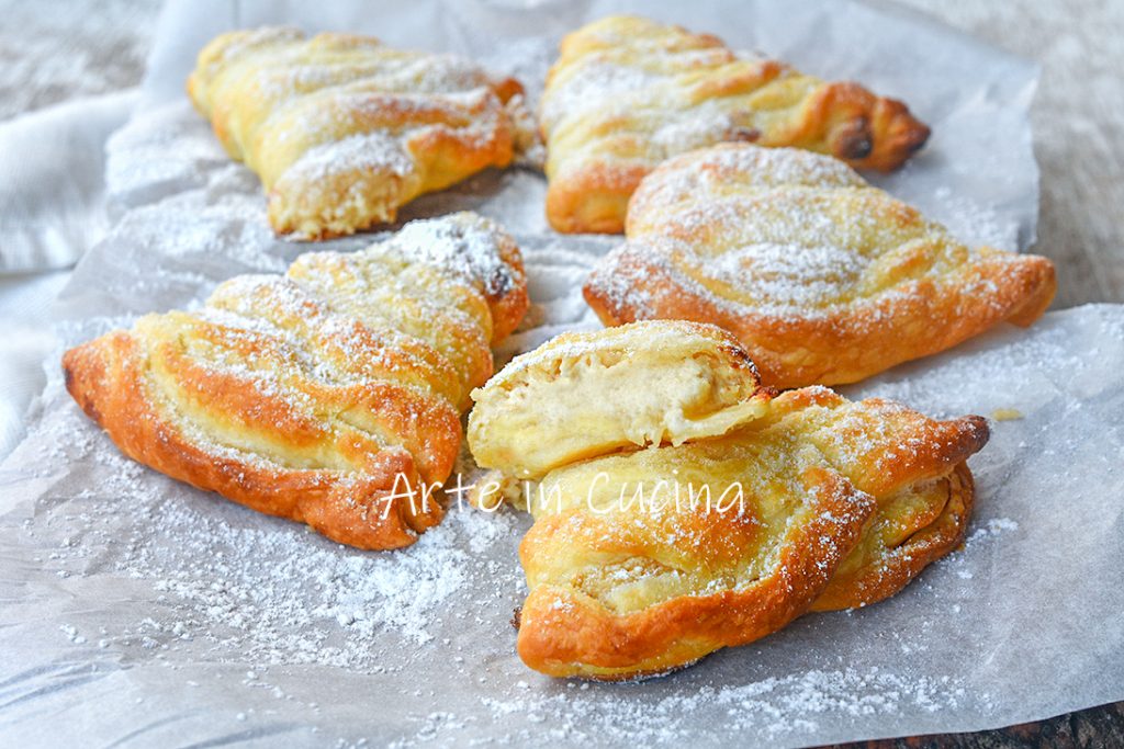 Conchas de hojaldre al tiramisú