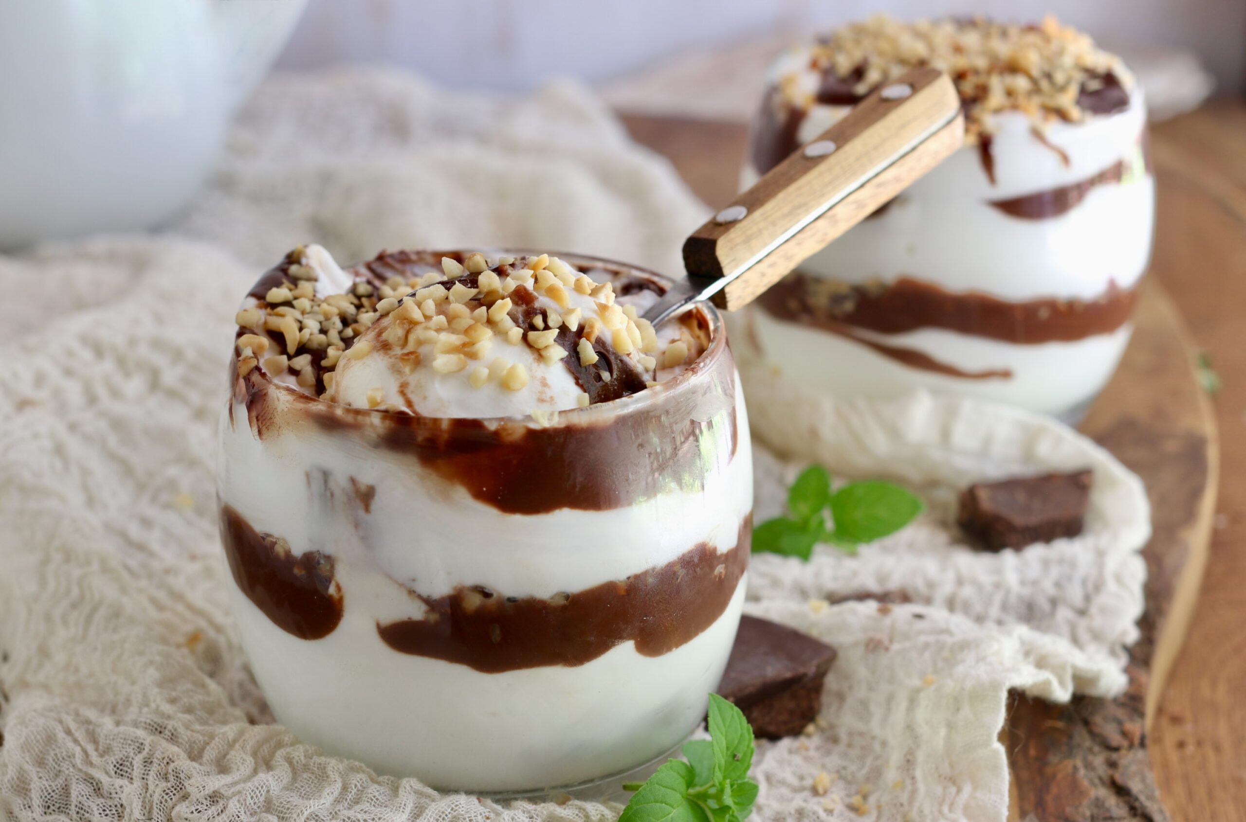 Copa de ricotta y chocolate