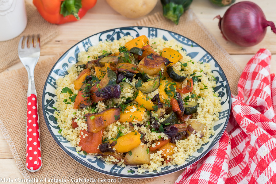 Cous cous de verduras receta ligera