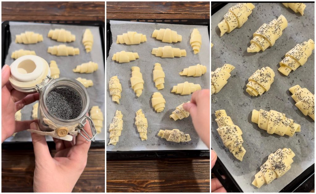 croissants vacíos de hojaldre