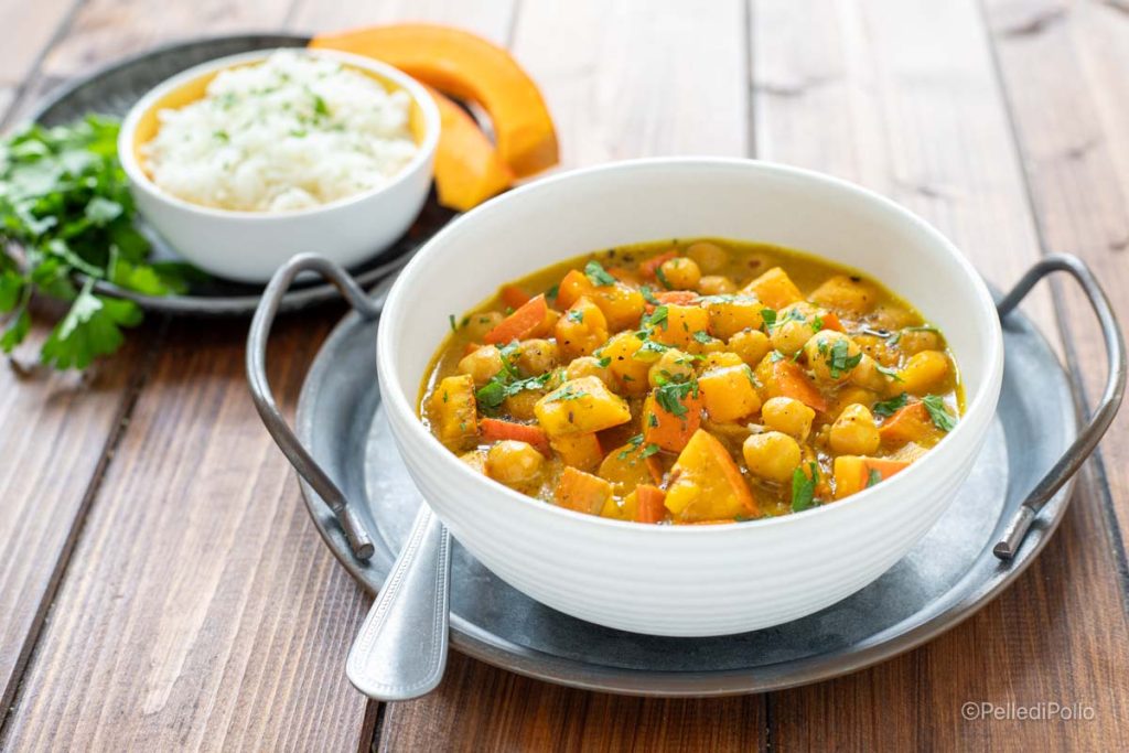 curry de calabaza y garbanzos