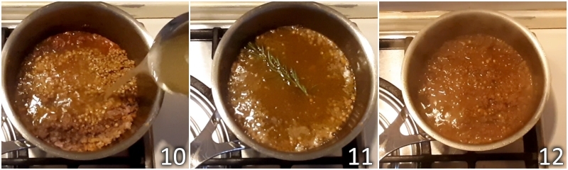 d. cocer la sopa de lentejas a la toscana con caldo