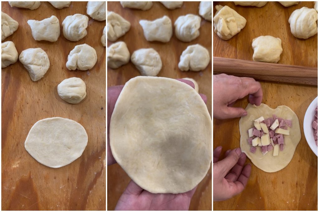 danubio sin mantequilla con jamón cocido