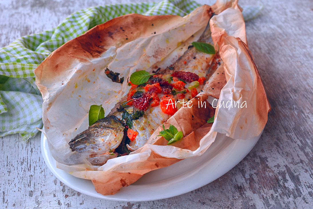 Dorada con tomates secos al horno