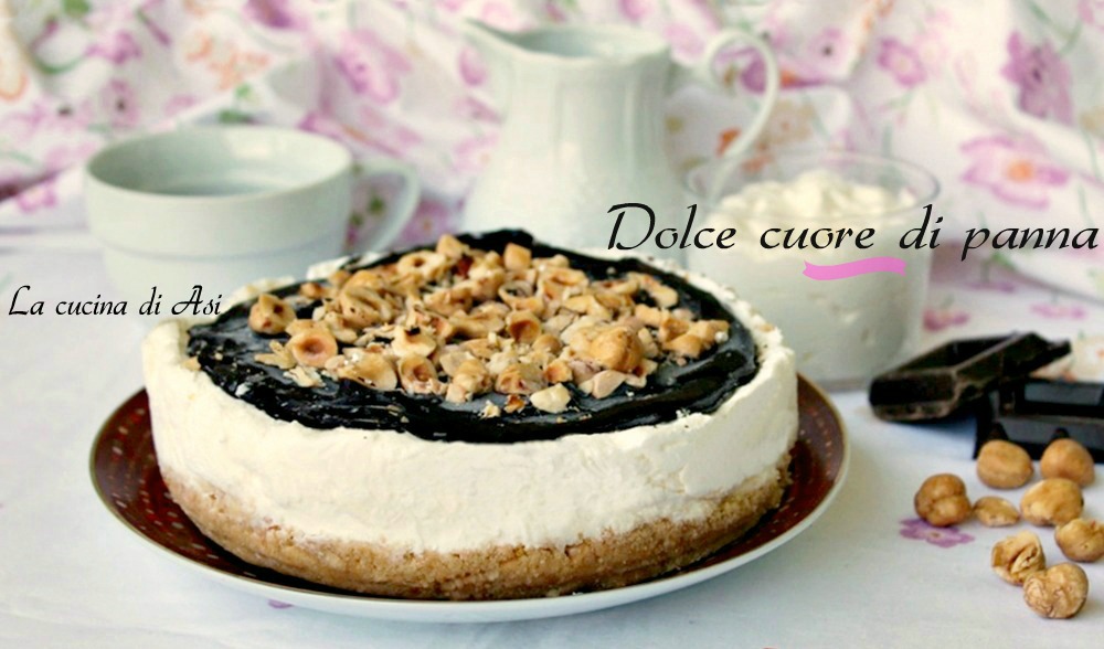 Dulce helado corazón de nata