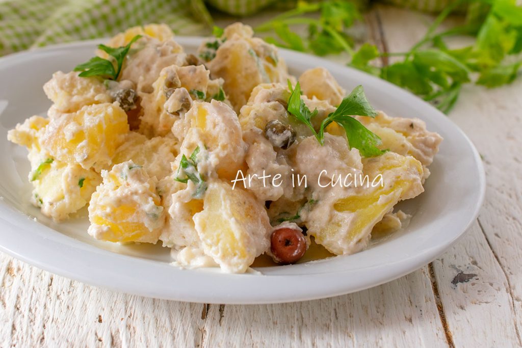Ensalada de patatas con salmón
