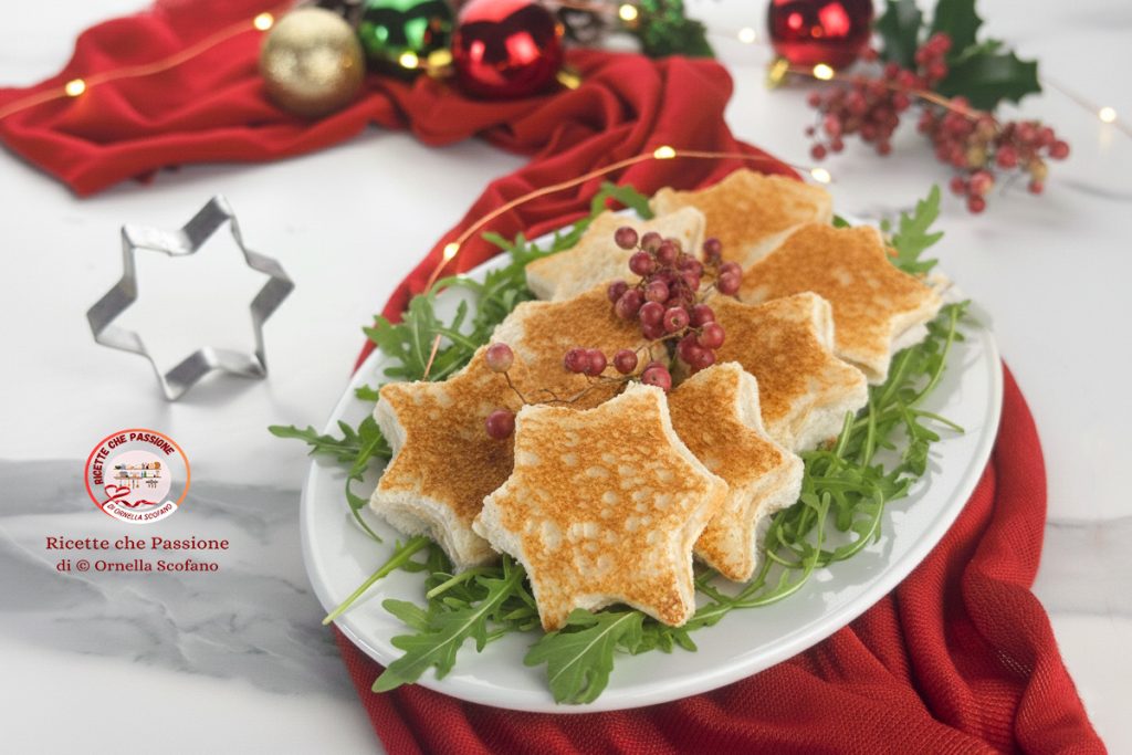 Receta estrellas de sándwich de Navidad